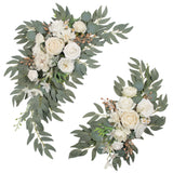 Popxstar  2pcs Wedding Decorative Artificial Flowers, Wedding Arch Flowers, Wedding Welcome Signs and Background Decorative Fake Flowers