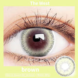 Popxstar  -1 Pair/2PCS 11 Colors Lenses Multi-coloured Contact Lenses for Eyes Comestic Beauty Pupils Myopia Color Lens Blue Gray