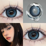 Popxstar  2Pcs Brown Colored Contact Lenses with Prescription Myopia Degree0.00-8.00 Nature Lens Eye For Year New Hot Sale