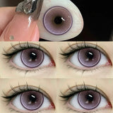 2PCS Korea Color Contact Lenses Blue Green Beauty Pupil Natural With diopter Makeup Fashion Grey Black Lens Free Delivery