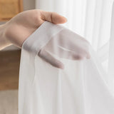 French Cream Double Layer Lace Sheer Curtain Korean Princess Style Light Translucent Not Transparent Bedroom Partition Drapes