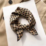 Popxstar Women Small Satin Silk Scarf Square Print Wrap Foulard Femme Handkerchief Bandana Neck Hair Skinny Tie Scarves Shawls
