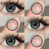 EYESHARE 1pair Colored Contact Lenses For Eyes Natural Gray Color Lens Cosmetic Soft Eye Lenses Beauty Pupils Blue Lens Yearly