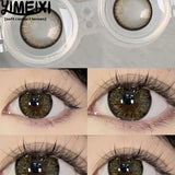 Popxstar  Pair of Black Large Diameter Lenses with Eye Contact Colored Contact Lenses Womens Mens Natural Annual Natural Soft Lenses