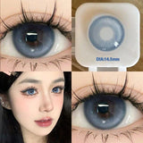 Colored Lenses For Eyes with Diopter Myopia Eyes Contacts Lens Beauty Pupil 1 Pair Natural Cosmetics Yearly New Free Shipping