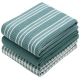 Popxstar 100% Cotton Waffle Weave Kitchen Dish Cloths, Ultra Soft Absorbent Quick Drying Dish Towels, Household Tableware Towels, 3-Pack