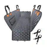 Dog Car Rear Seat Protective Cover Waterproof Dirt Resistant Pet Seat Cover Black Shoulder Strap Hammock Pet Travel Mattress