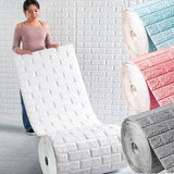 Popxstar 70cmx1m/2m/3m/5m/10m Wallpaper Brick 3D Wall Sticker Foam Self Adhesive DIY Living Room Decor Waterproof Paper