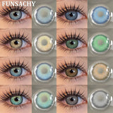 Popxstar  Fashion Colorcon Contact Lenses for Eyes Blue/Green/Brown Natural Lenses 1pair Yearly Cosmetics Pupils Color Eyes Lens