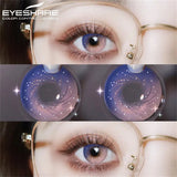 Popxstar 1pair/2pcs Colored Contact Lenses for Eyes Blue Contacts Purple Lenses Cosplay Contact Lenses Yearly Fashion Eye Lenses