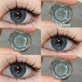 Popxstar  1 Pair Myopia Color Contact Lenses for Eyes with Prescription Makeup Eye Color Lenses Beauty Pupils Fashion Blue Lenses