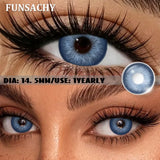 1 Pair Blue Color Contact Lenses for Eyes Natural Gray Contact Lenses Beautiful Pupils for Eyes Women Cosmetic Yearly