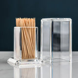 Popxstar Acrylic Toothpick Bottle For Home Kitchen Storage Gadgets Creative Portable Toothpick Box hotel Toothpick Storage Box
