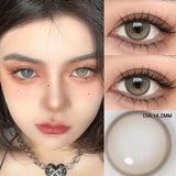 Popxstar  1 Pair High Quality Color Contact Lenses with Diopter Myopia Eyes graduated color Beauty Pupil Makeup Yearly