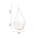 Retro metal ironwork storage basket vegetable fruit snack hanging basket kitchen balcony household Small item storage