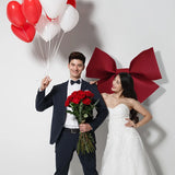 Popxstar  30/50/75cm Big Bow Birthday Wedding Christmas Party Wall Background Decor EVA Bow Make Kit DIY Bow knot Handmade Material