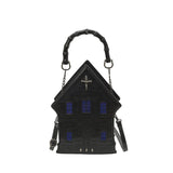 Popxstar  Creative Women's Bag Three-dimensional House Shaped Makeup Bag Fashionable Tote Bag Travel Essentials Halloween Gift
