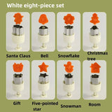 Popxstar  8Pcs/Set Christmas Cookie Cutter Stainless Steel Biscuit Cake Baking Mold Vegetable Fruit Cutting Xmas Party Biscuit Making Tool