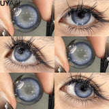 Popxstar Natrual Color Contacts 1 Pair Korean Fashion Beauty Lenses for Woman Cosmetic Y2k Brown Colorcon Cosmetic Colored Lens
