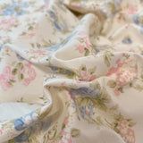 Popxstar  4Pcs Vintage French Fresh Floral Lace Ruffles 100% Cotton Bedding Set Duvet Cover Bed Skirt/Bed Sheet/Fitted Sheet Pillowcases