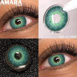 Popxstar  1 Pair soft Lenses Colored Contact Beauty Colored Pupils Green Contact Lenses Natural Look Lenses Women Brown Pupils
