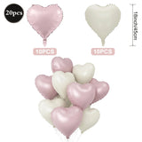 Popxstar  Coquette Birthday Decoration Pink White Bow Latex Balloon Set Foil Bow Balloon Girls Women Pink Bow Party Wedding Decor Supplies