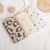 Popxstar Soft Absorbent Gauze Cotton Baby Square Towels Infant Wash Hand Face Towels Crepe Muslin Saliva Wipe Face Cloths for Babies