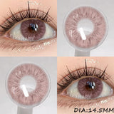 1 Pair Color Contact Eye Color Lenses Makeup Natural Brown Lens Cosmetics Gray Eyes Lenses Woman Makeup Blue Beauty Con