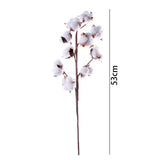 Popxstar 1 PCS 10 Heads Dried Cotton Flower Simple Handmade Artificial Plants Creative Natural False Floral Branch