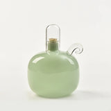 Popxstar  Glass Candle Holder Spherical Oil Lamp Room Decoration with Lid Candle Holder Home Furnishing Desktop Smoke Free Crispy Oil Lamp
