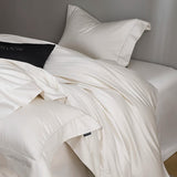 Popxstar  1200TC Egyptian Cotton Luxury Solid Color Hotel Style Satin Silky Bedding Set Duvet Cover Flat/Fitted Bed Sheet Pillowcases 4Pcs