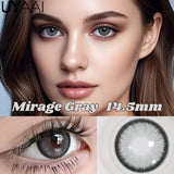 Popxstar  1 Pair Colored Contact Lenses Natural Brown 14.5mm Big Eyes Contacts Cosmetics Green Eye Color Lens Gray Lens Women Makeup