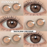 2pcs Colored Contact Lenses for Eyes Blue Green Eye Contacts Gray Pupils for Makeup Party Cosmetic Yearly Brown Lenses