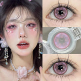 Popxstar 1Pair Colored Contact Lenses Cosplay Red Blue Purple Green Brown Grey Anime Lenses Halloween Beauty Cosmetic for Eye