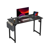 Popxstar Computer Desk Writing Study Office Gaming Table Modern Simple Style Compact with Side Bag Headphone Hook Easy Assembly