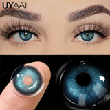 Popxstar  1 Pair Brown Natural Colored Eye Lenses Gray Fashion Lenses Blue Eye Lens Green High Quality Cosmetics Color Contacts