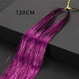 Popxstar Shiny Threads Glitter Hair Tinsel Kit Gold Silk Hair Glitter String Extensions Accessories for Women Headdress