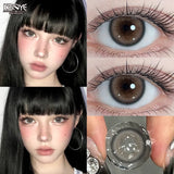 2pcs Brown Contacts Lenses with Degree Colorld Lenses Beauty Pupils Circle Lenses Makeup Yearly Korean Lens Fast Shipping