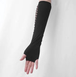 Popxstar Sexy Lace Lace Gloves Long Points Nightclub Dancing Fun Etiquette Mesh Fingerless Gloves Cos