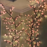 LED Branch Lights Rattan Lights Cherry Blossom Atmosphere Indoor and Outdoor Decorative Styling Lights Bendable Atmosphere Light