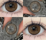 Popxstar 1 Pair Hot sales Color Contact Lenses with Diopter Myopia Eyes Natural Contact Lenses Purple Brown Lenses Makeup Annual