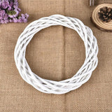 Popxstar 10-30CM Christmas Rattan Ring White Wreath Garland Hanging Vine Ring DIY Craft Xmas Ornaments Xmas Party Decorations