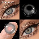 Popxstar   2pcs Hot Selling Colored Contact Lenses for Eyes Beauty Pupils Natural Brown Gray Lens Women Men Cosmetics  Yearly Use