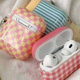 Popxstar Simple Striped Grid Suitable For Apple Earphone Protective Case Airpodspro2 Wireless Bluetooth Earphone Case