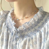 Popxstar Women's Bohemian Necklace Colorful Beads Korean Fashion Fresh Summer Simple Pendant Necklace Fashion Jewelry