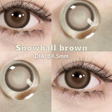 Popxstar 2Pcs Colored Contacts Lens with Prescription Brown Natural Lens Yearly Use Blue Contacts Pupils