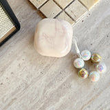 Popxstar  Korea Lovely Marble Pattern Flower Pearl Bracelet Silicone Protection Case For Galaxy Buds Pro 2 Soft Cover For Galaxy Buds Live