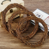 Popxstar 10/15/20/25/30/40cm DIY Floral Wreath Round Natural Rattan Ring Christmas Garland Hanging Ornament Wedding Decoration Home Decor