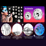 Popxstar  1.3m Mirror Disco Ball Pendant String Surface Dazzling Reflections Disco Ball Hanging Garland Banner Wedding Party Decorations