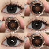 Popxstar  1 Pair 14.5MM Large Diameter Color Contact Lenses Big Eyes Black Contacts For Eyes Brown Lenses Cosmetic Contact Lenses